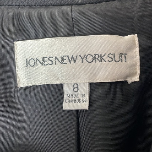 Jones New York Button Front Blazer Black Size 8 - Picture 3 of 6